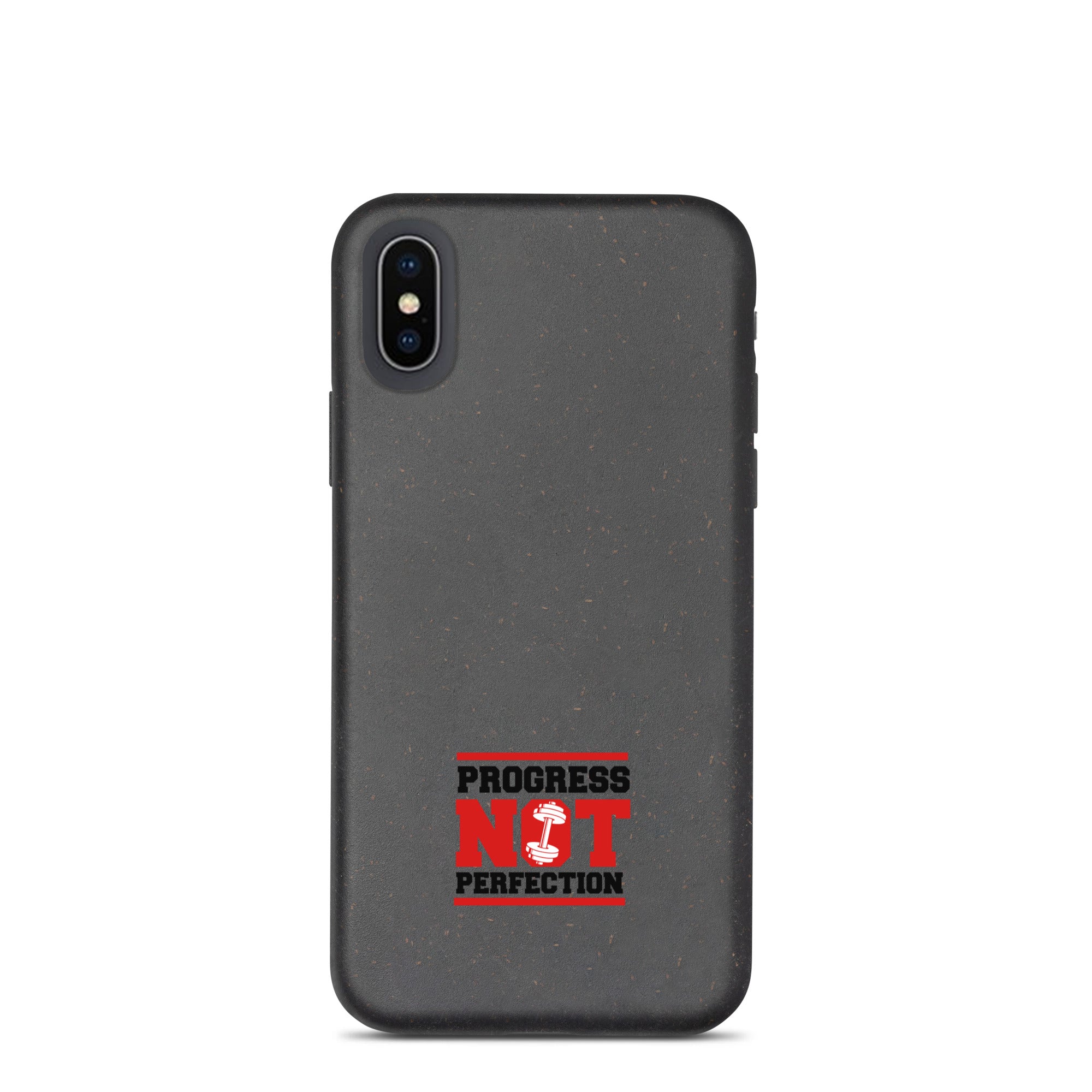 PROGRESS NOT PERFECTION - Speckled iPhone case