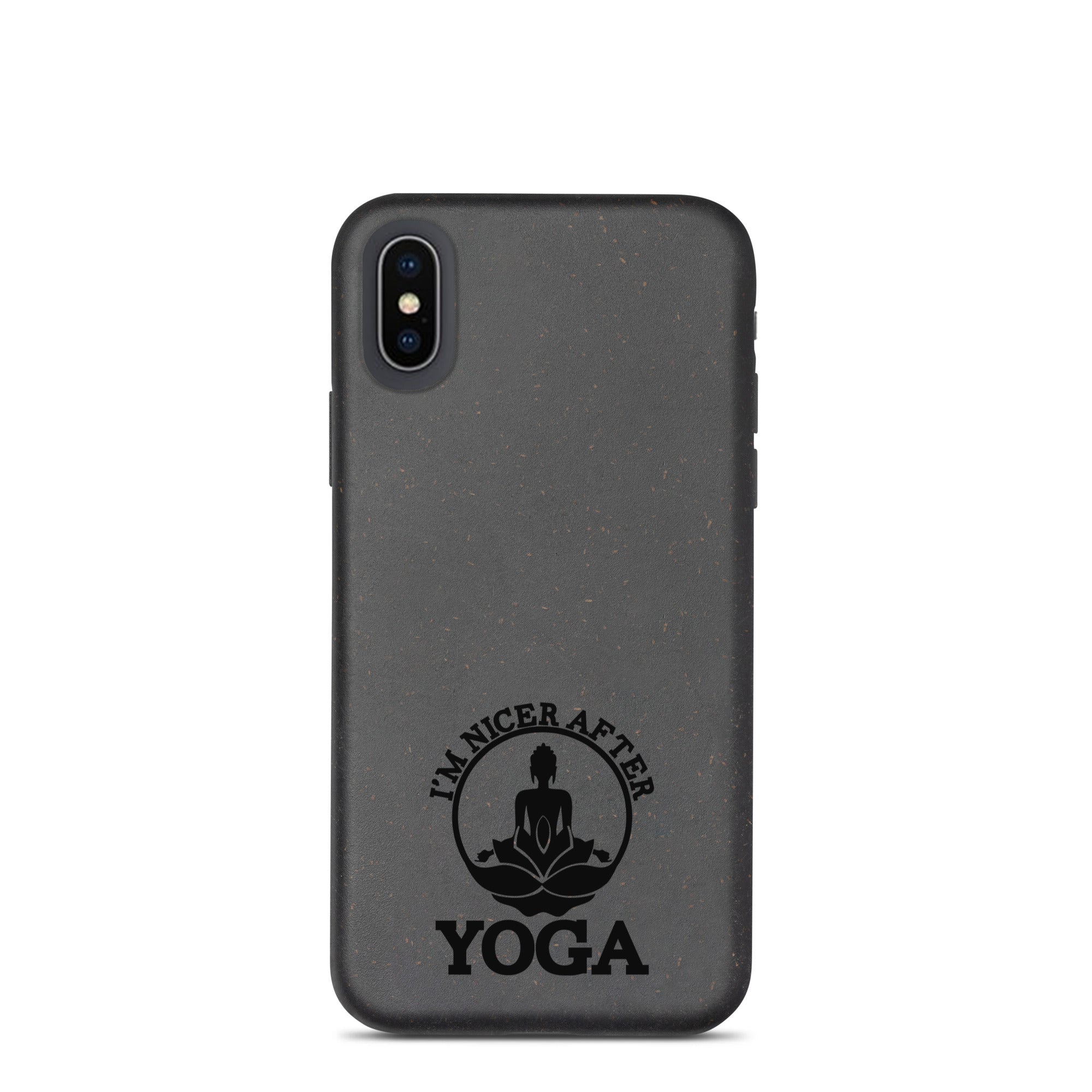 I'M NICER AFTER YOGA - Speckled iPhone case