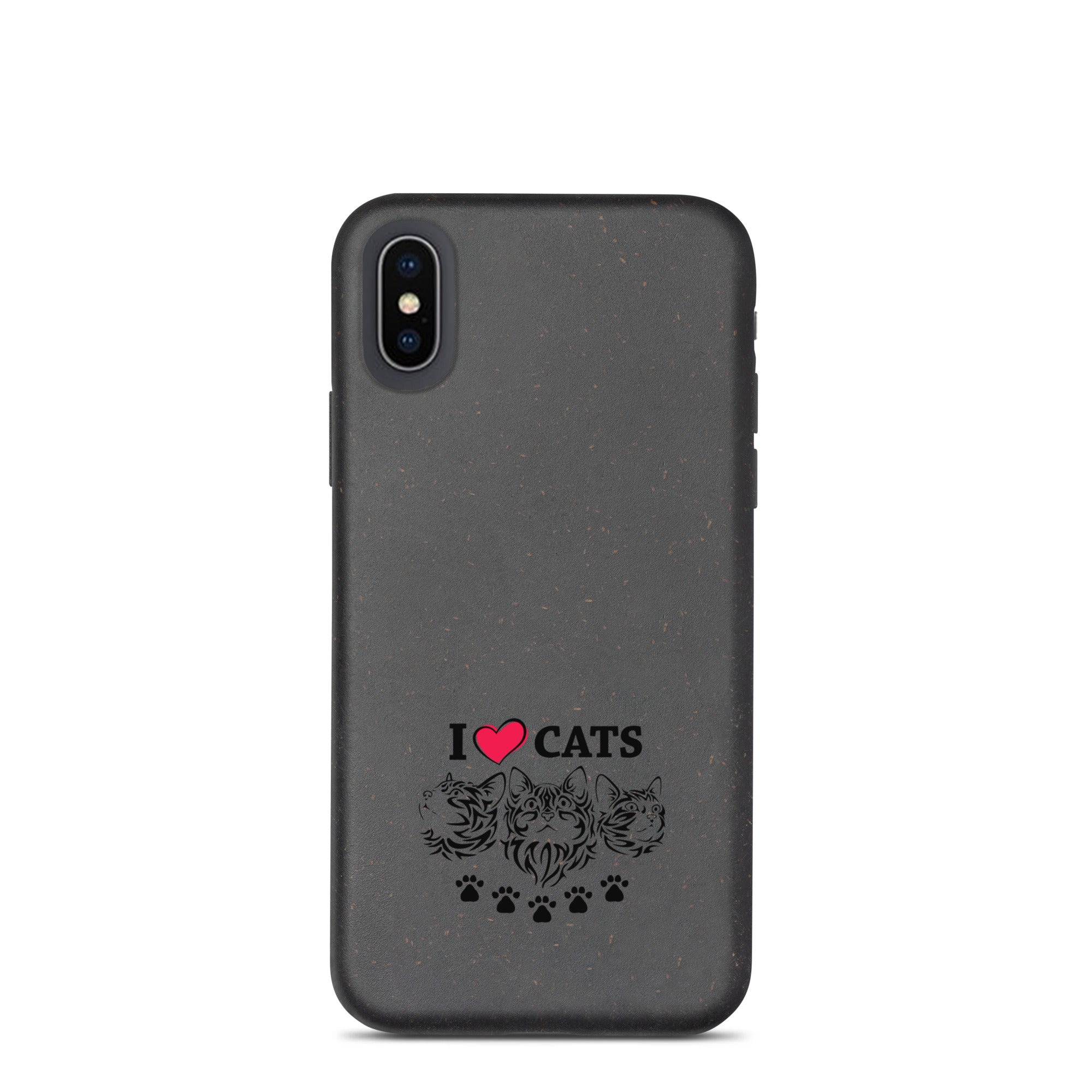 I LOVE CATS - Speckled iPhone case