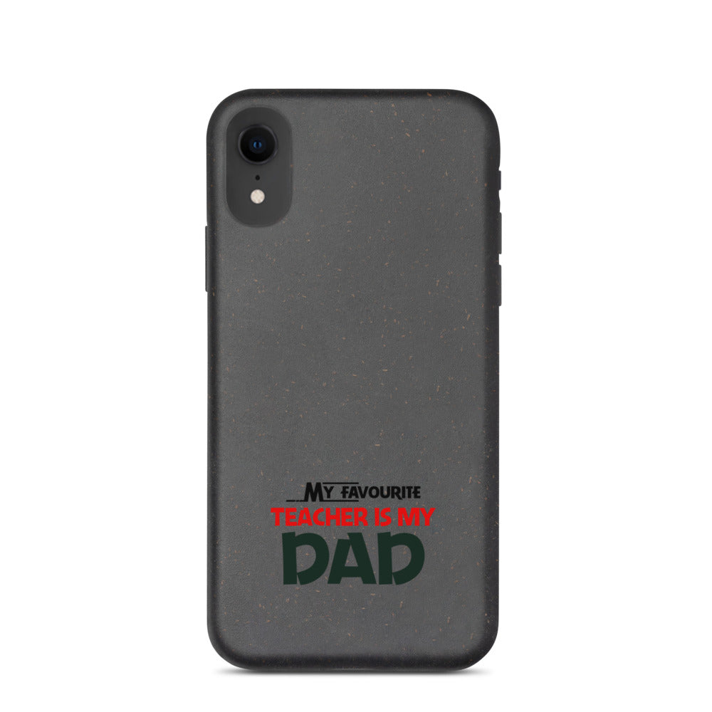 MY FAVOURITE TEACHER IS DAD - Speckled iPhone case