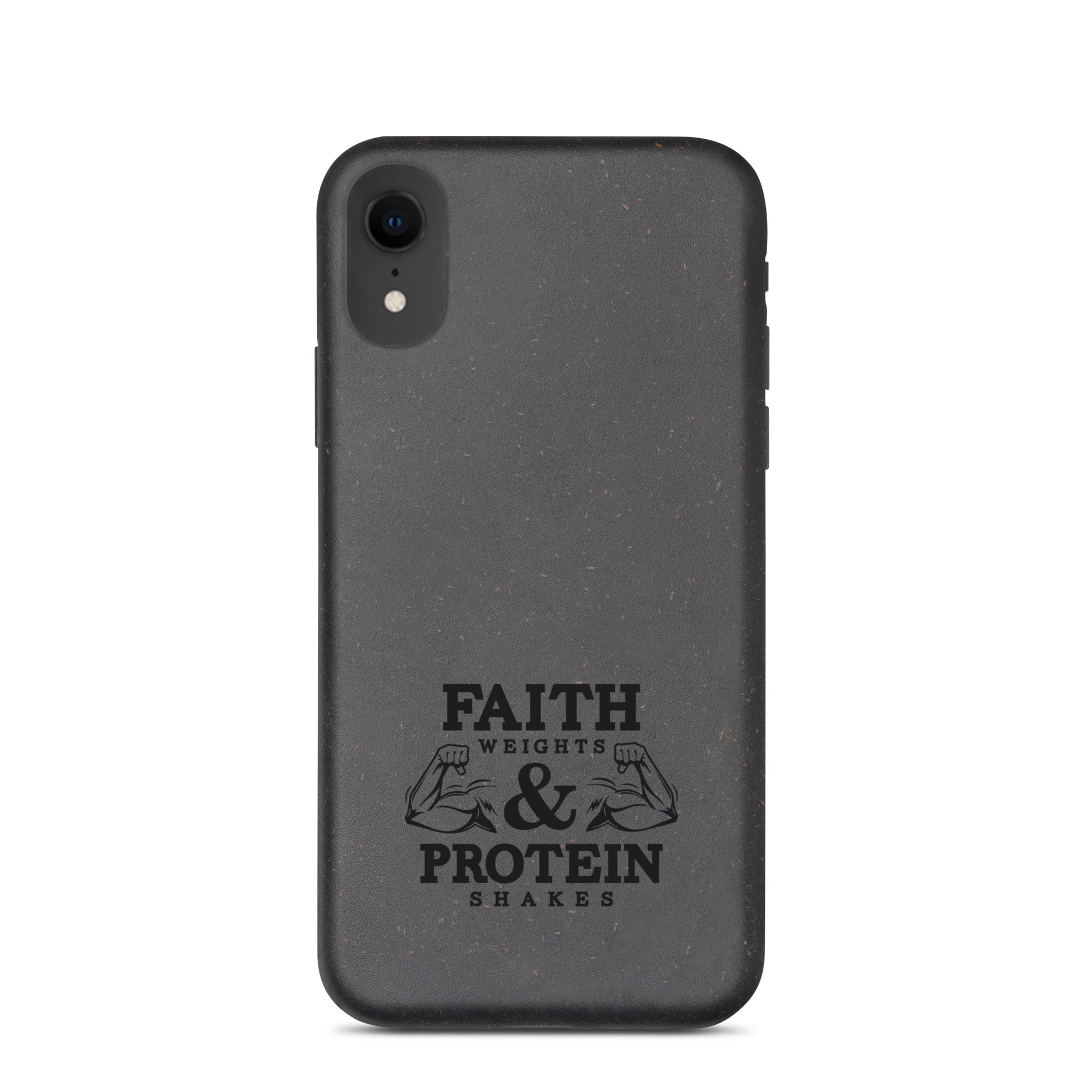 FAITH WEIGHTS & PROTEIN SHAKES - Speckled iPhone case