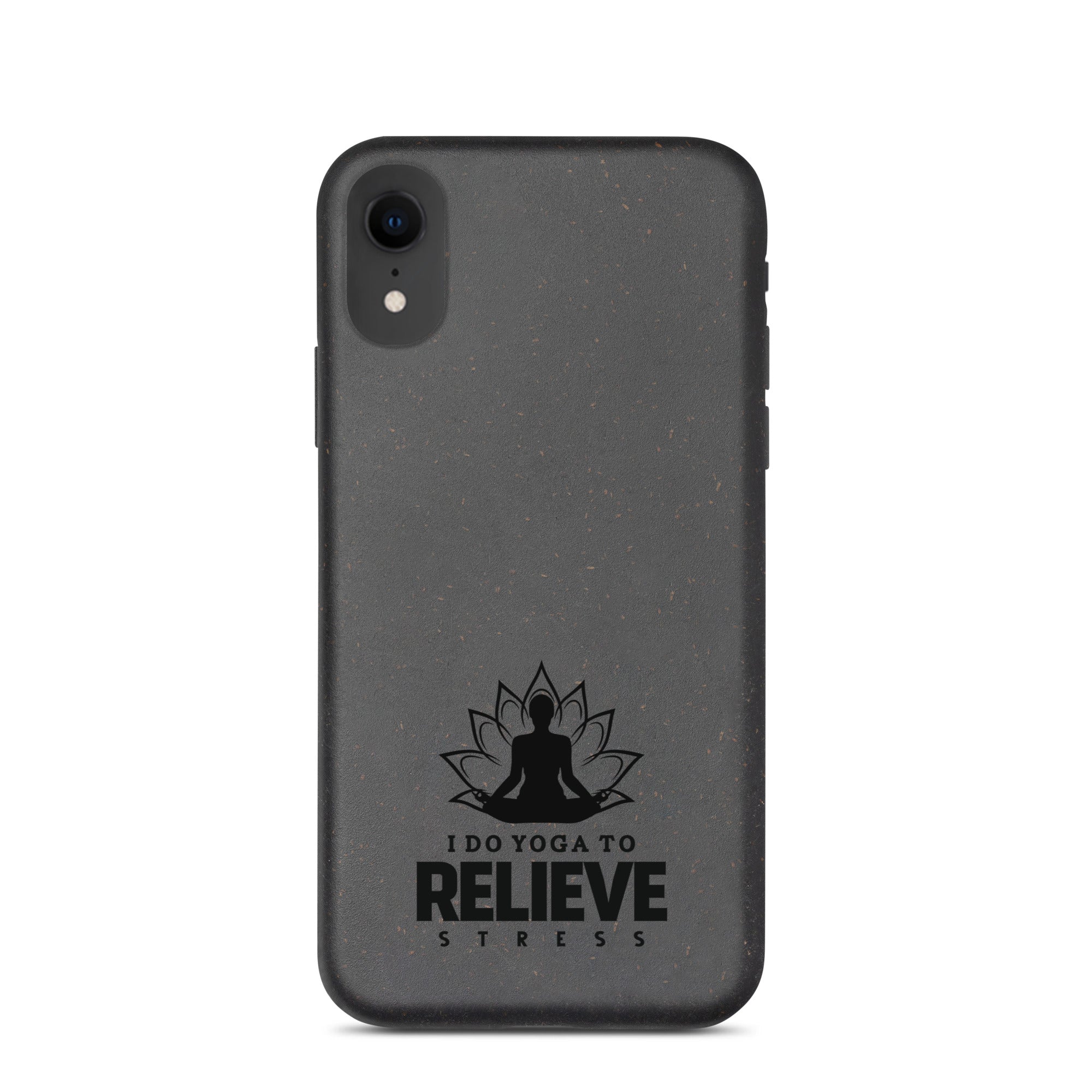 I  DO YOGA TO RELIEVE STRESS - Speckled iPhone case
