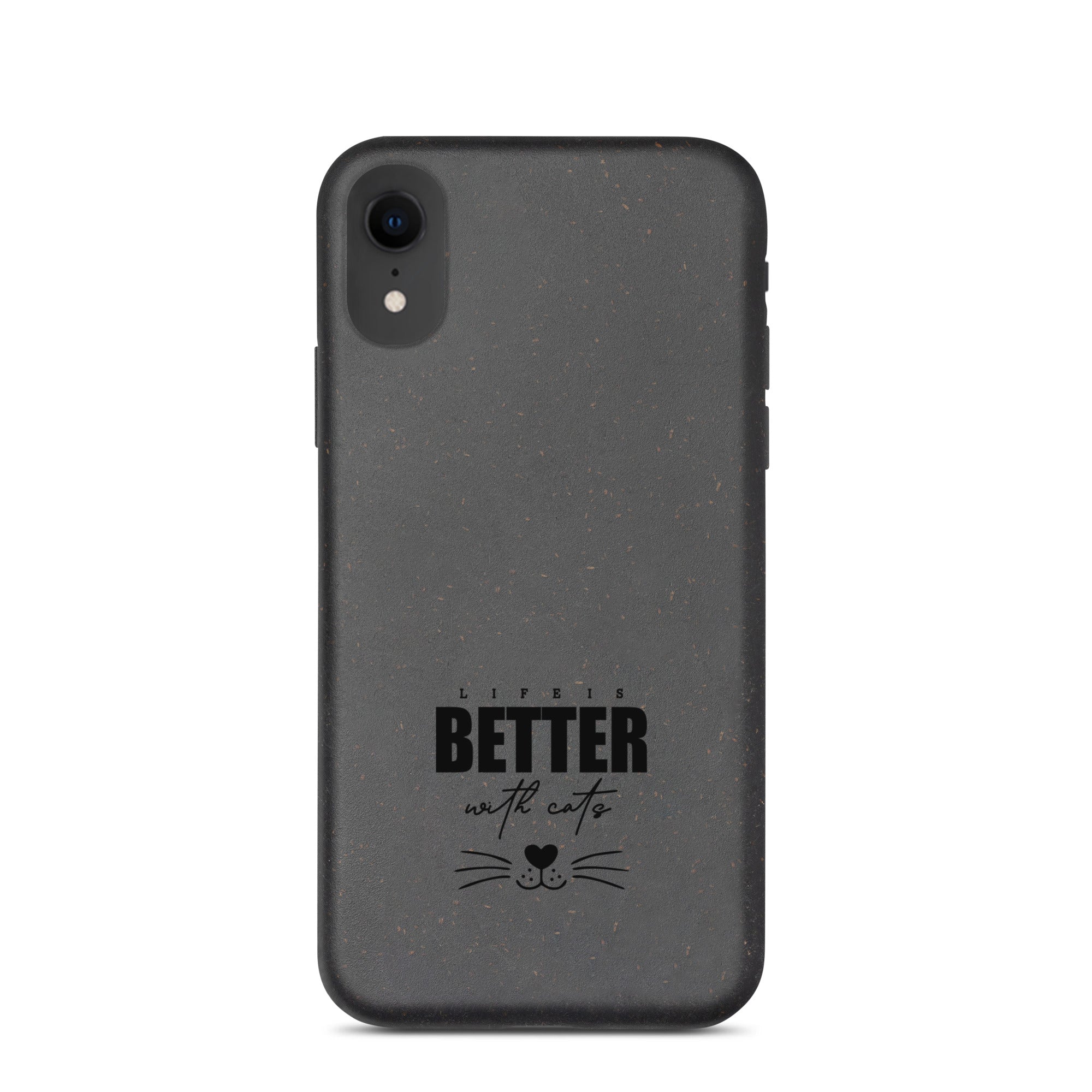 LIFE IS BETTER WITH CATS - Speckled iPhone case