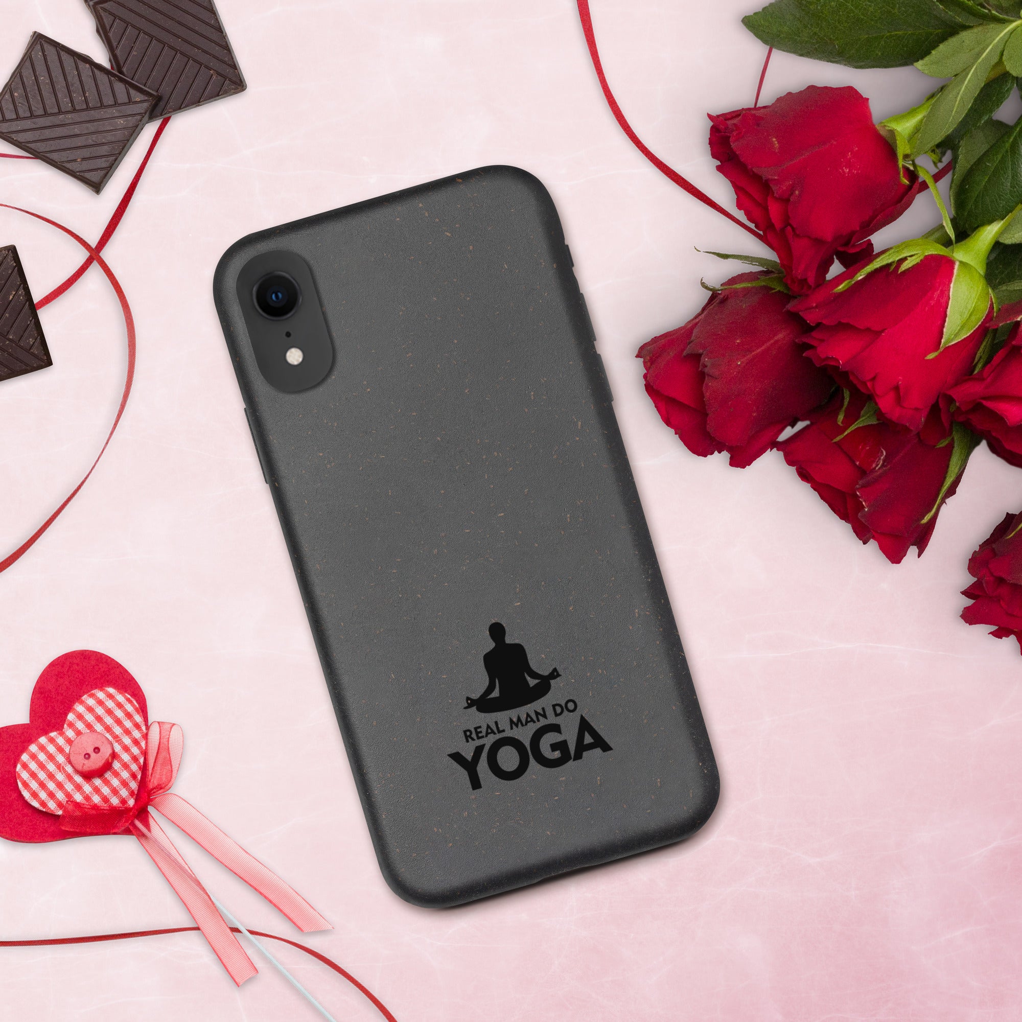 REAL MAN DO YOGA - Speckled iPhone case