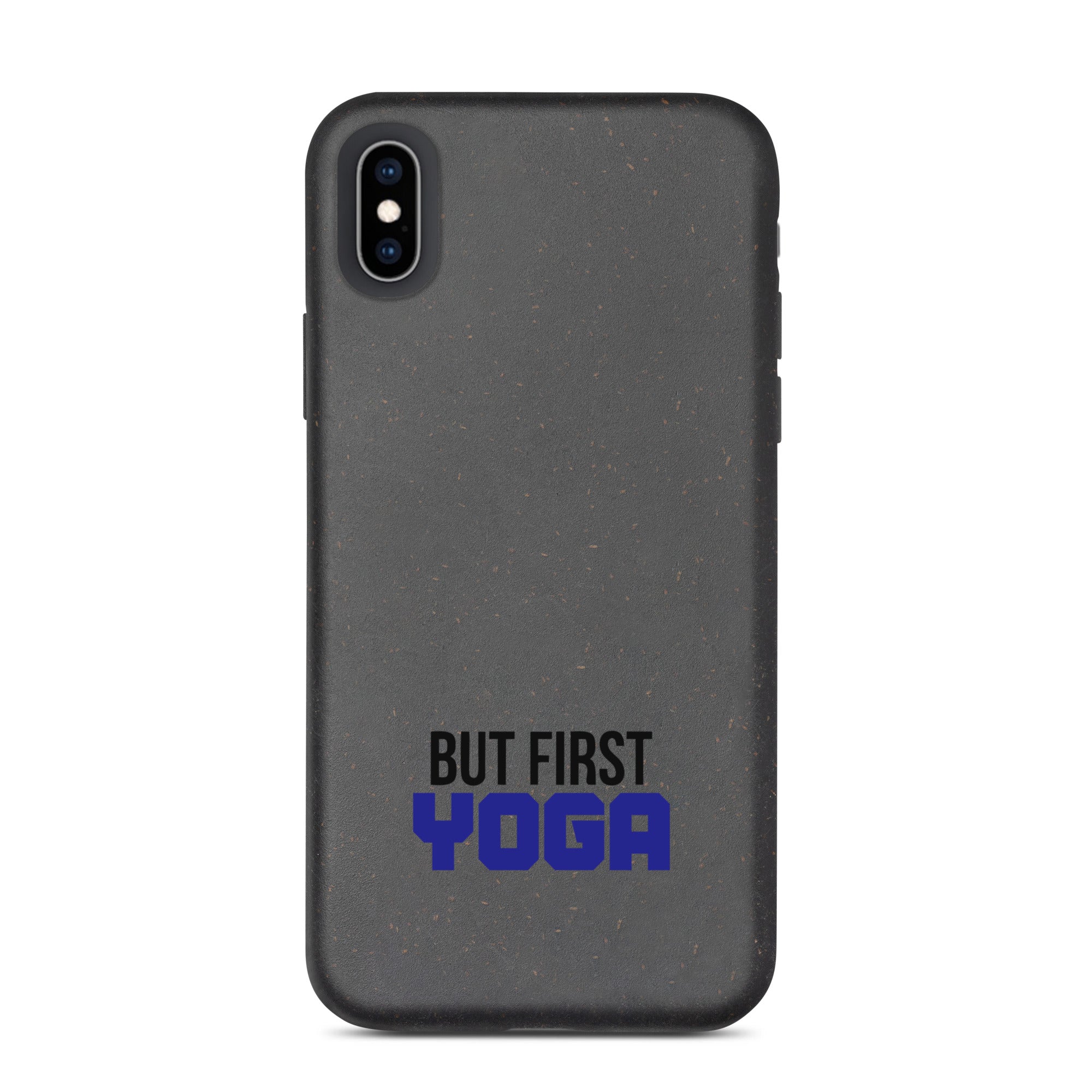 BUT FIRST YOGA - Speckled iPhone case