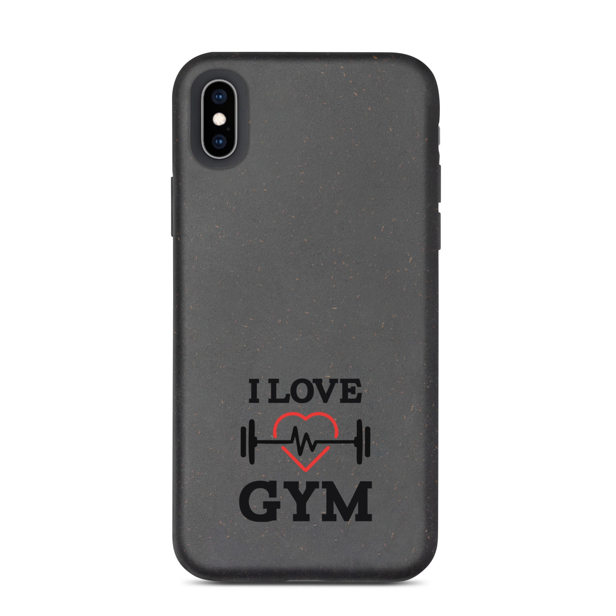 I LOVE GYM - Speckled iPhone case