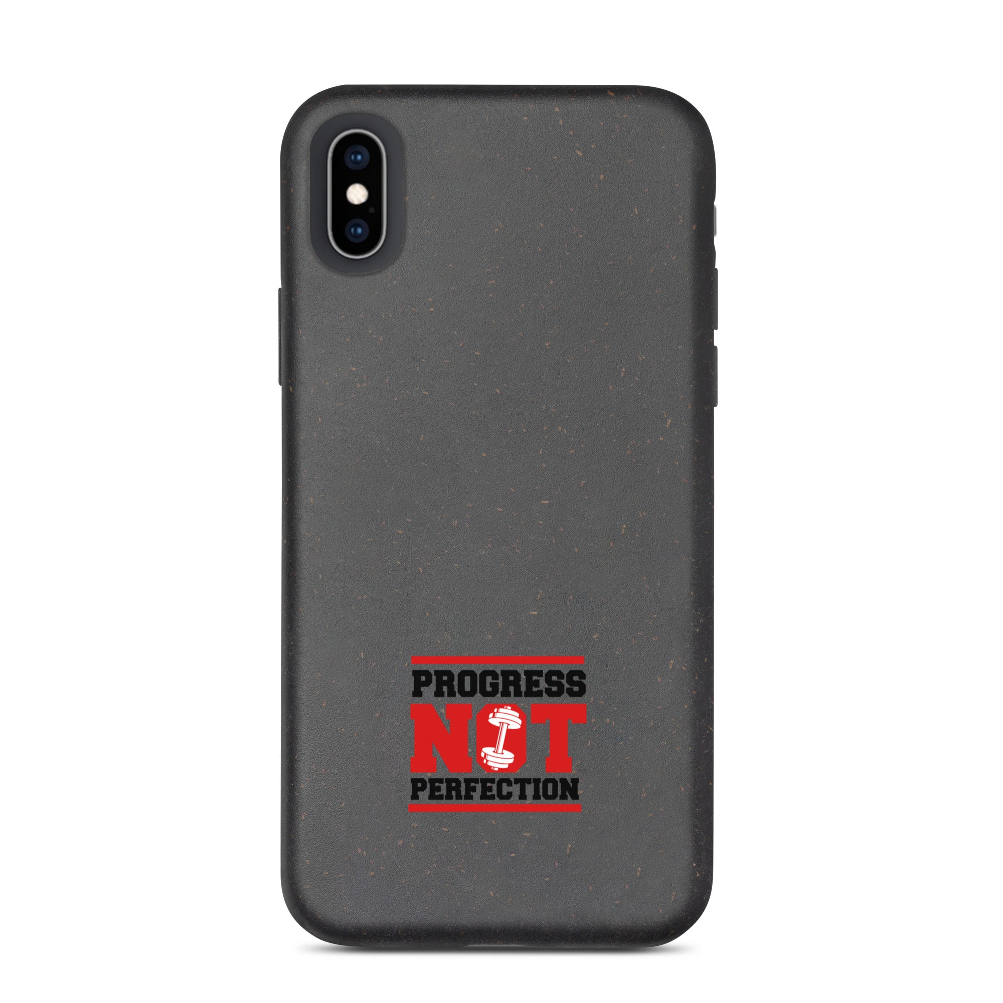 PROGRESS NOT PERFECTION - Speckled iPhone case