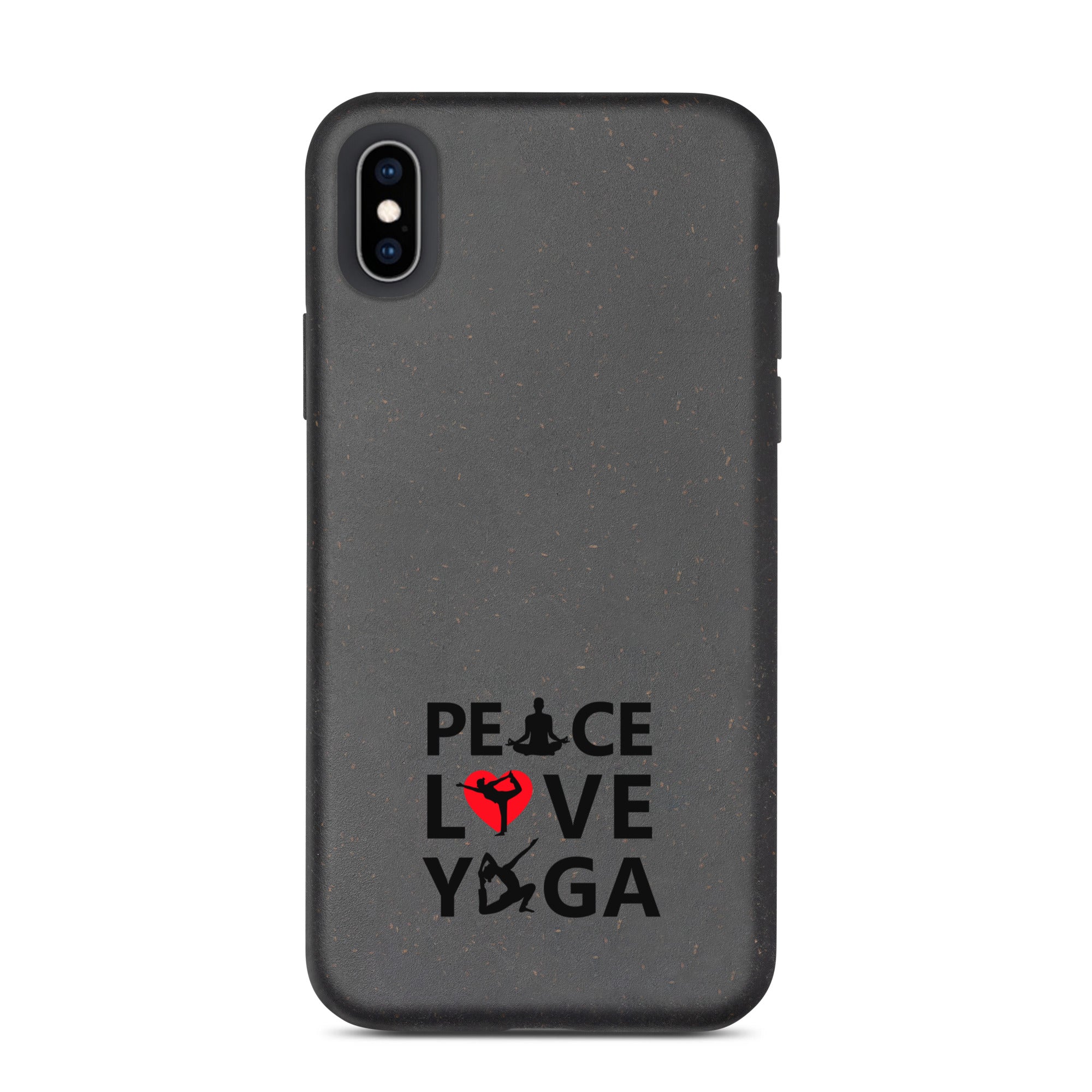 PEACE LOVE YOGA - Speckled iPhone case
