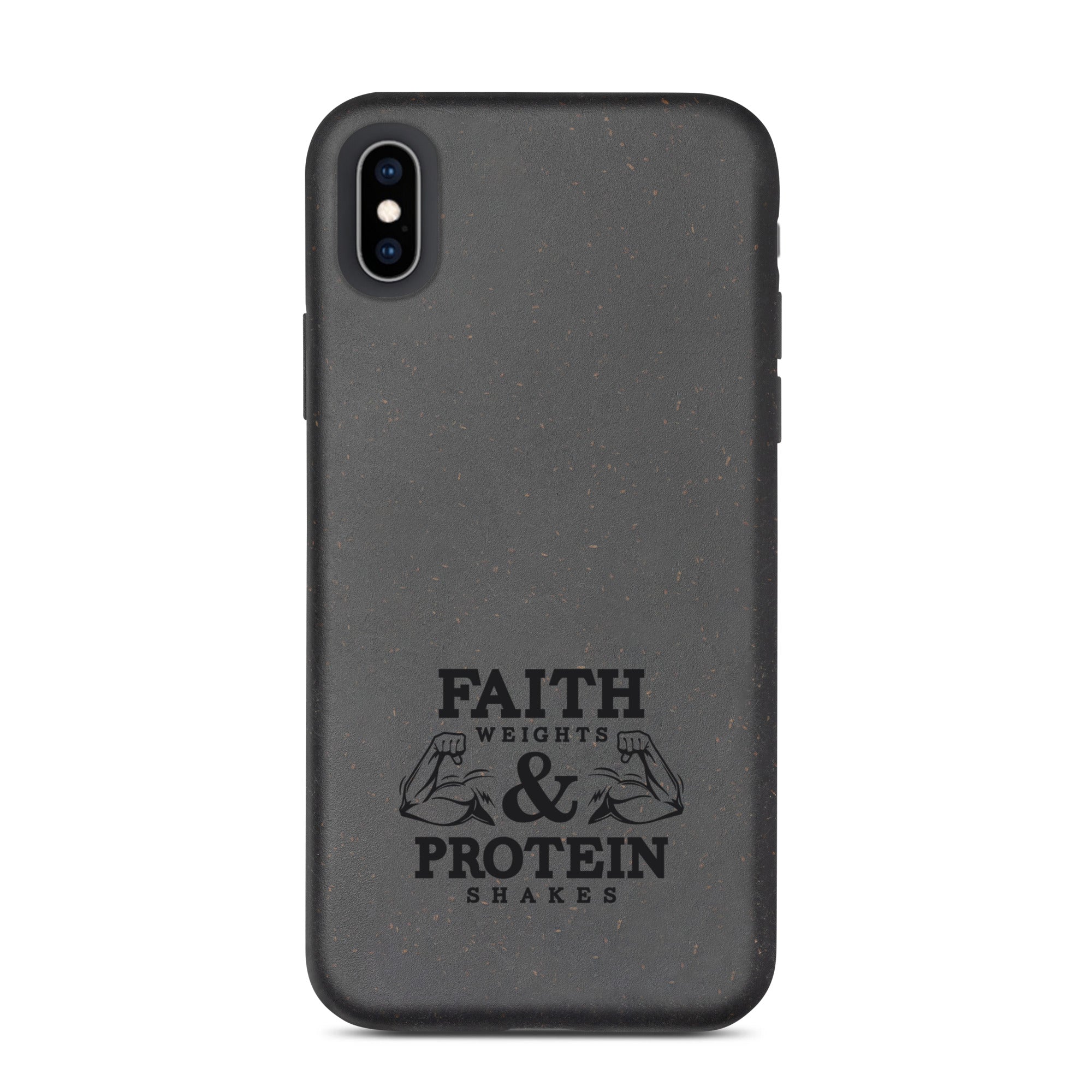 FAITH WEIGHTS & PROTEIN SHAKES - Speckled iPhone case
