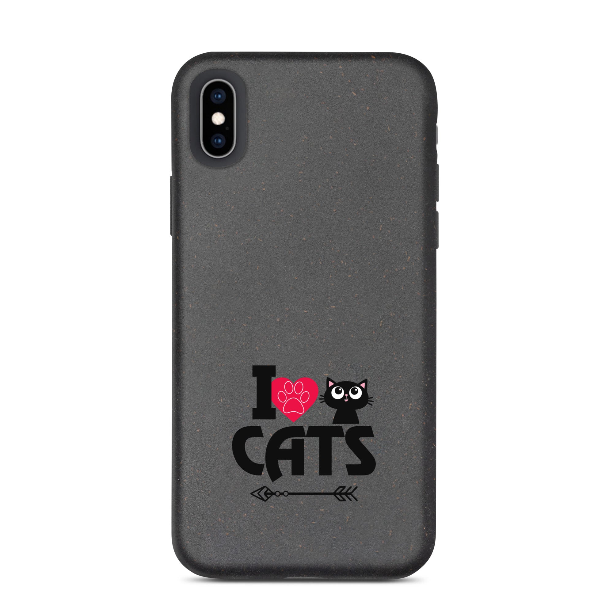 I LOVE CATS - Speckled iPhone case