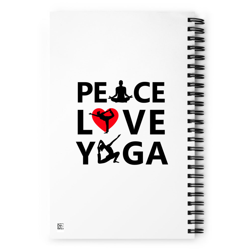 PEACE LOVE YOGA - Spiral notebook