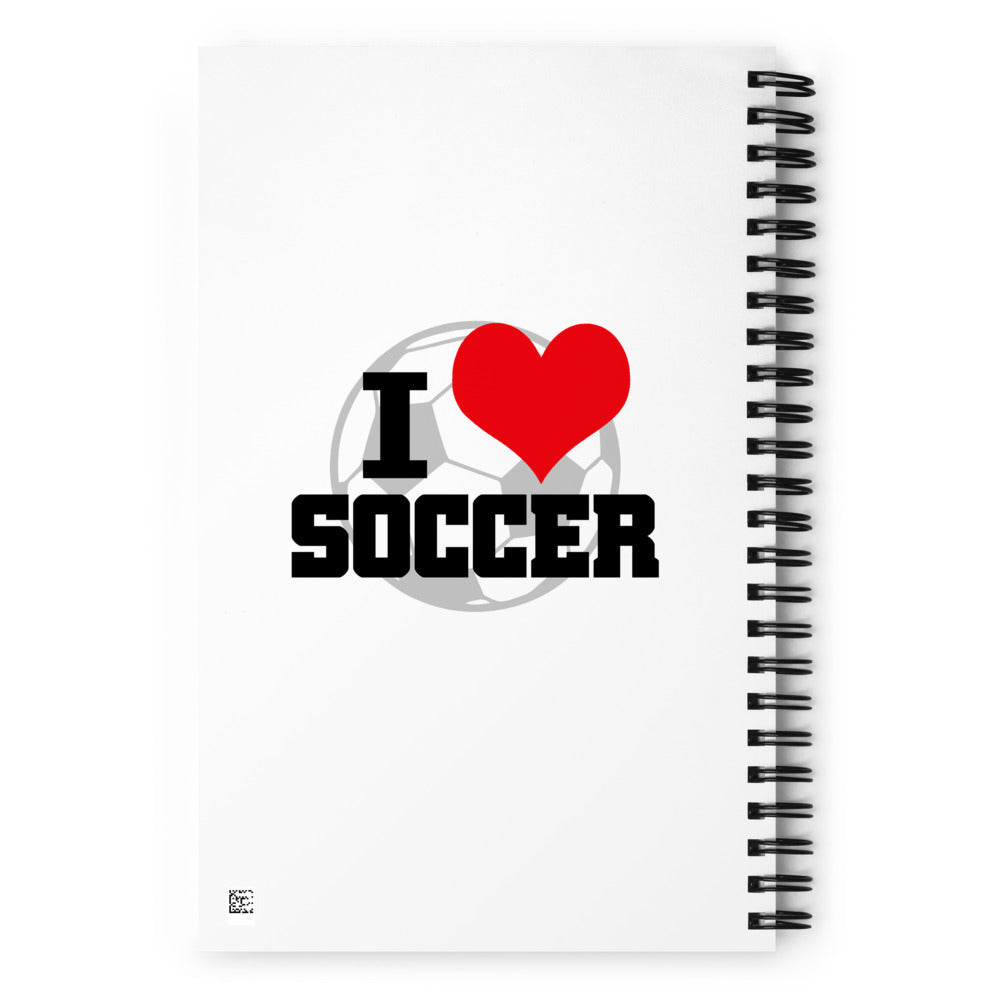 I LOVE SOCCER - Spiral notebook