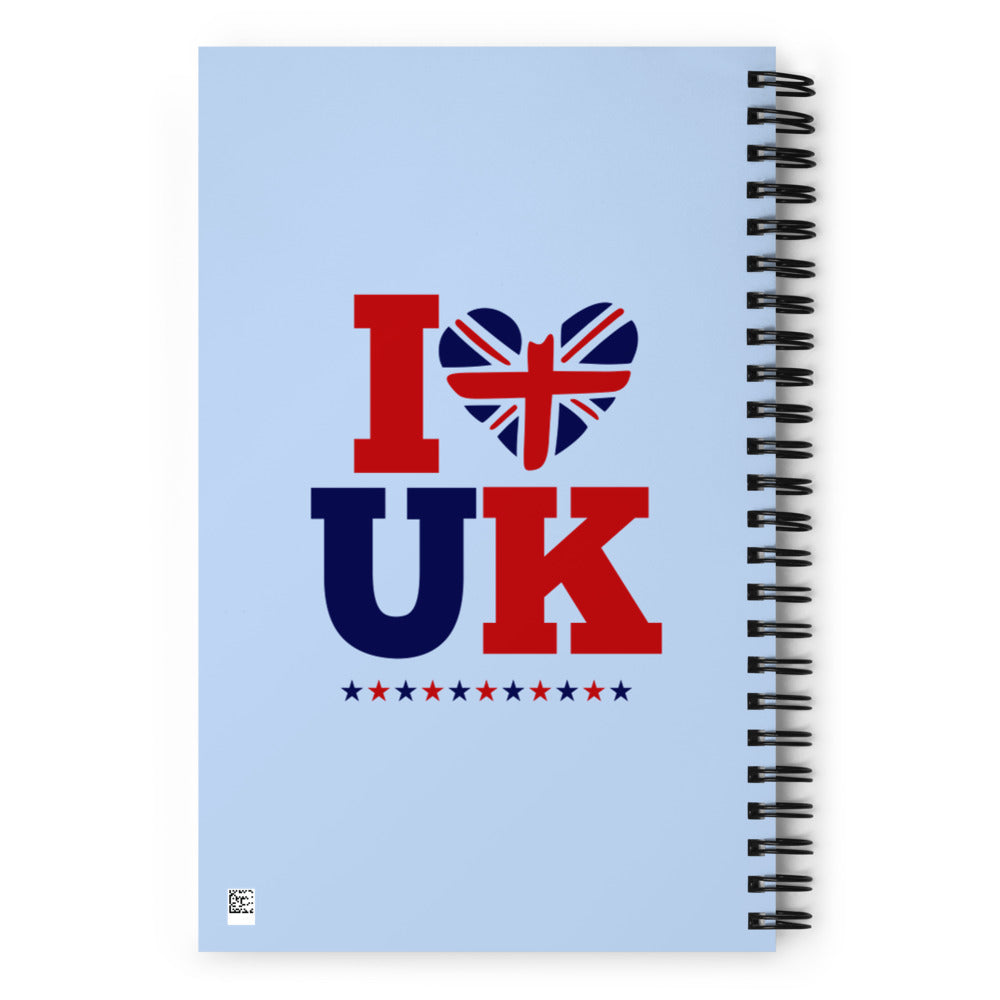 I LOVE UK - Spiral notebook