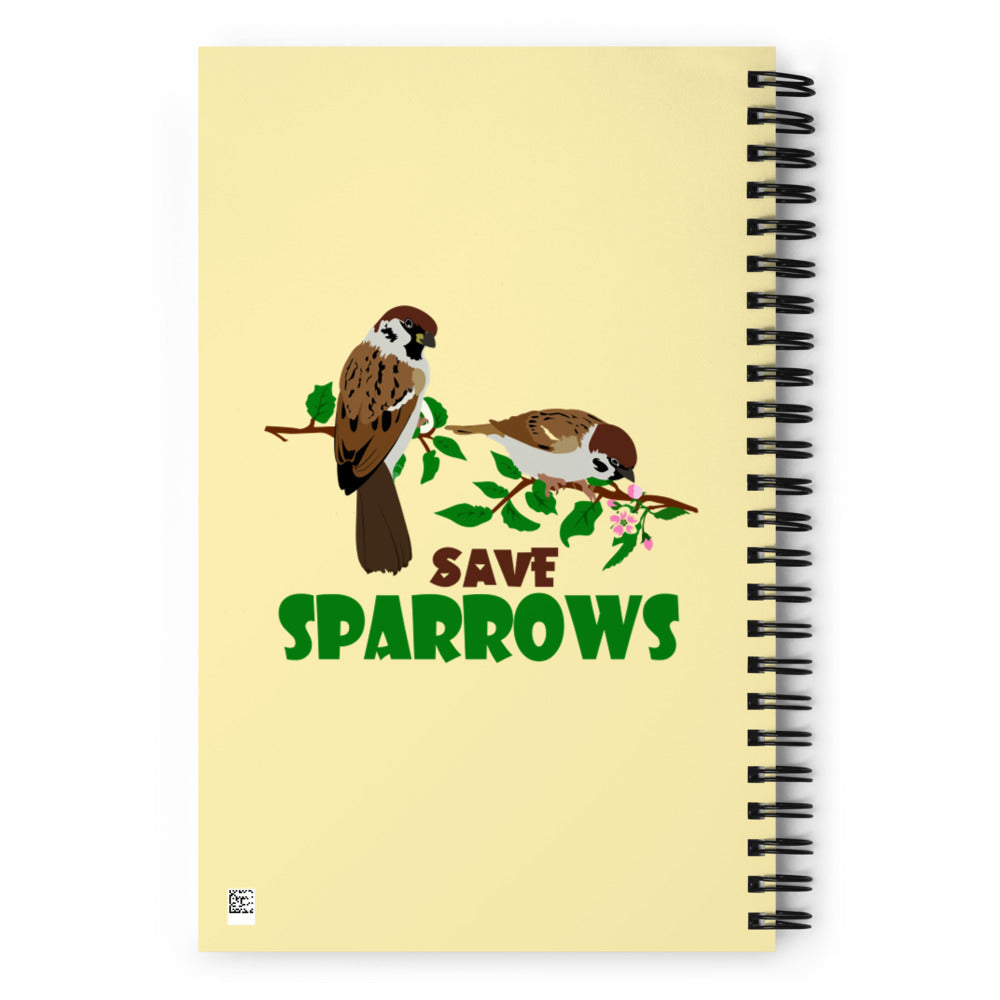 SAVE SPARROWS - Spiral notebook