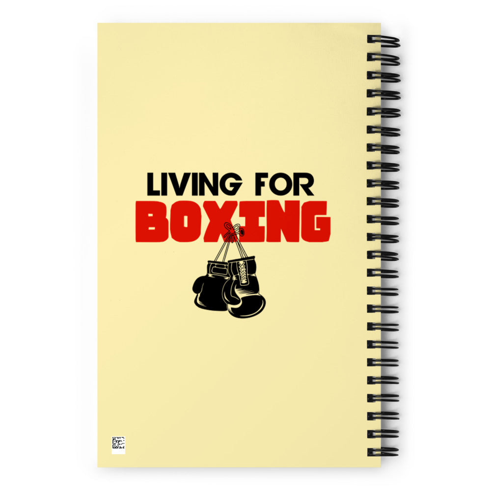 LIVING FOR BOXING - Spiral notebook