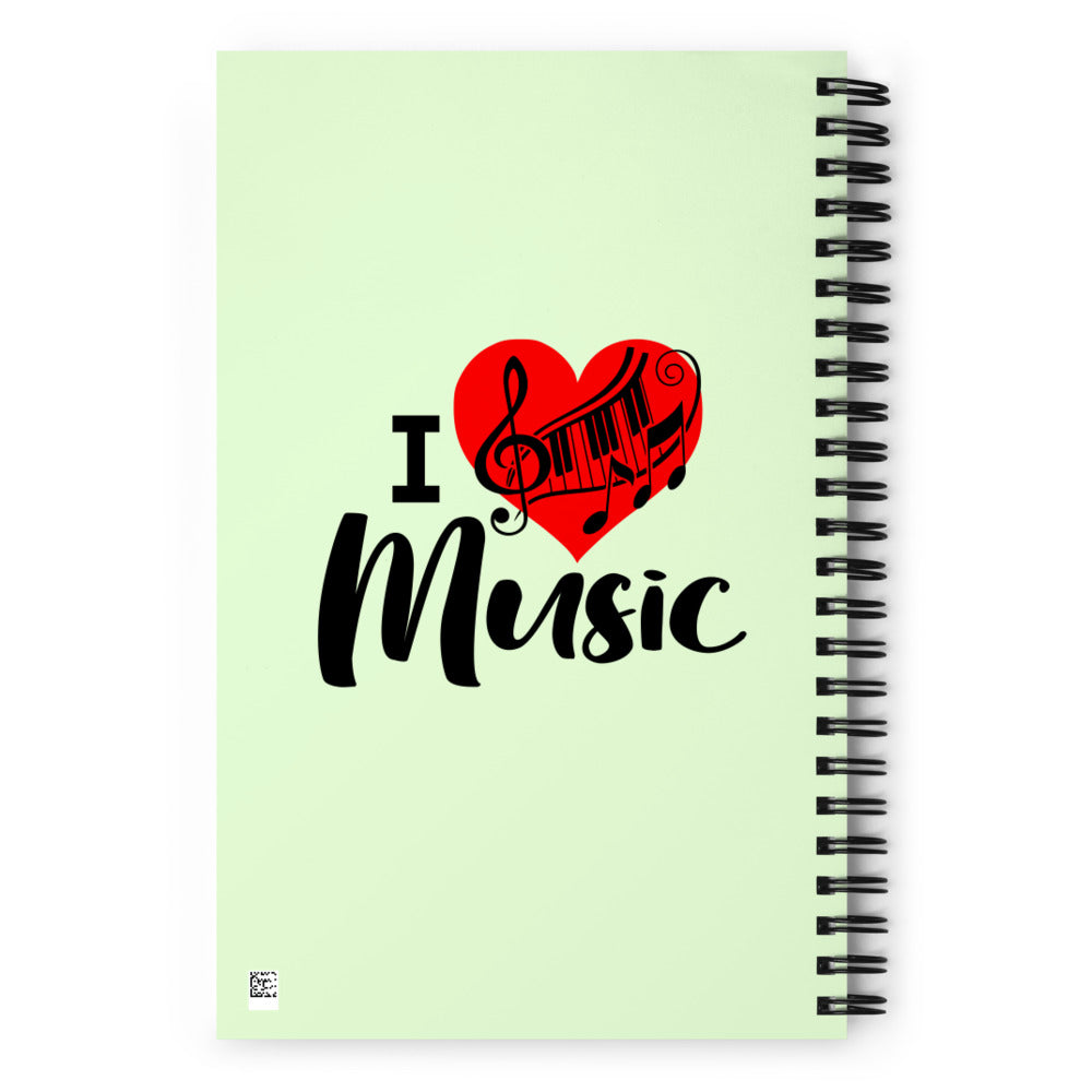 I LOVE MUSIC - Spiral notebook