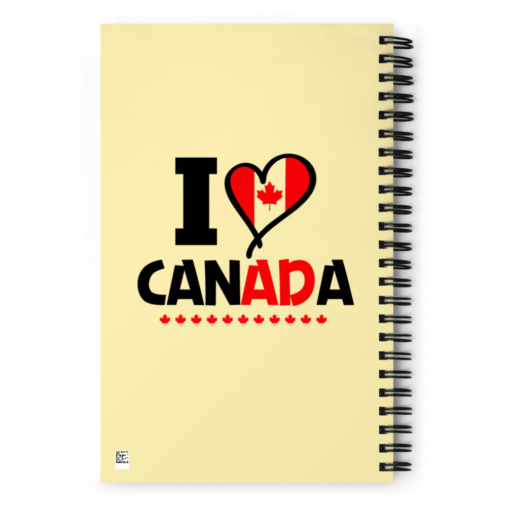 I LOVE CANADA - Spiral notebook