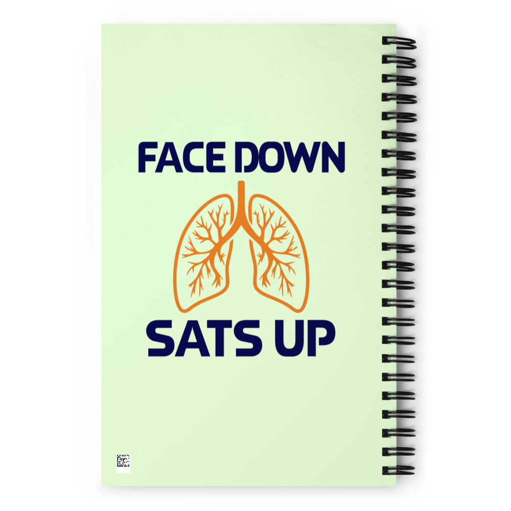 FACE DOWN SATS UP - Spiral notebook