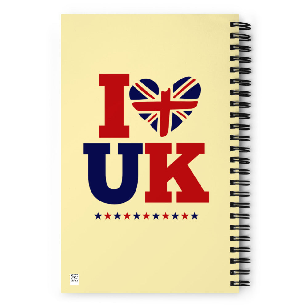 I LOVE UK - Spiral notebook