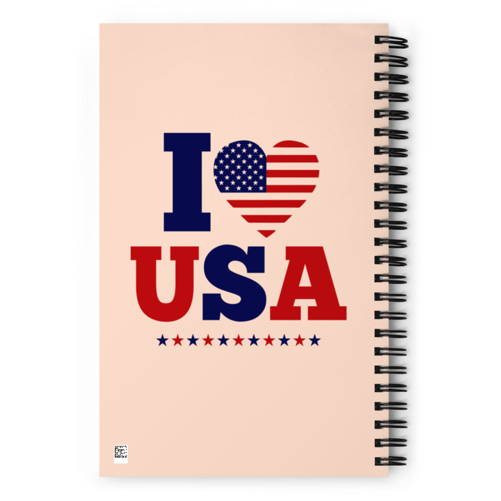 I LOVE USA - Spiral notebook
