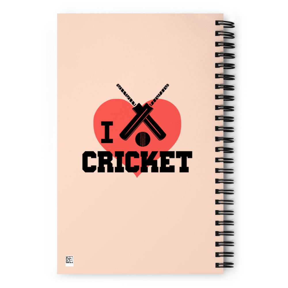 I LOVE CRICKET - Spiral notebook