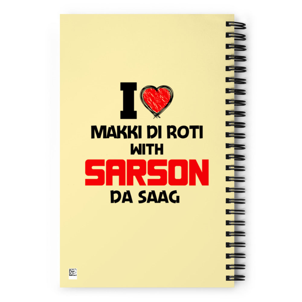 I LOVE MAKKI DI ROTI - Spiral notebook