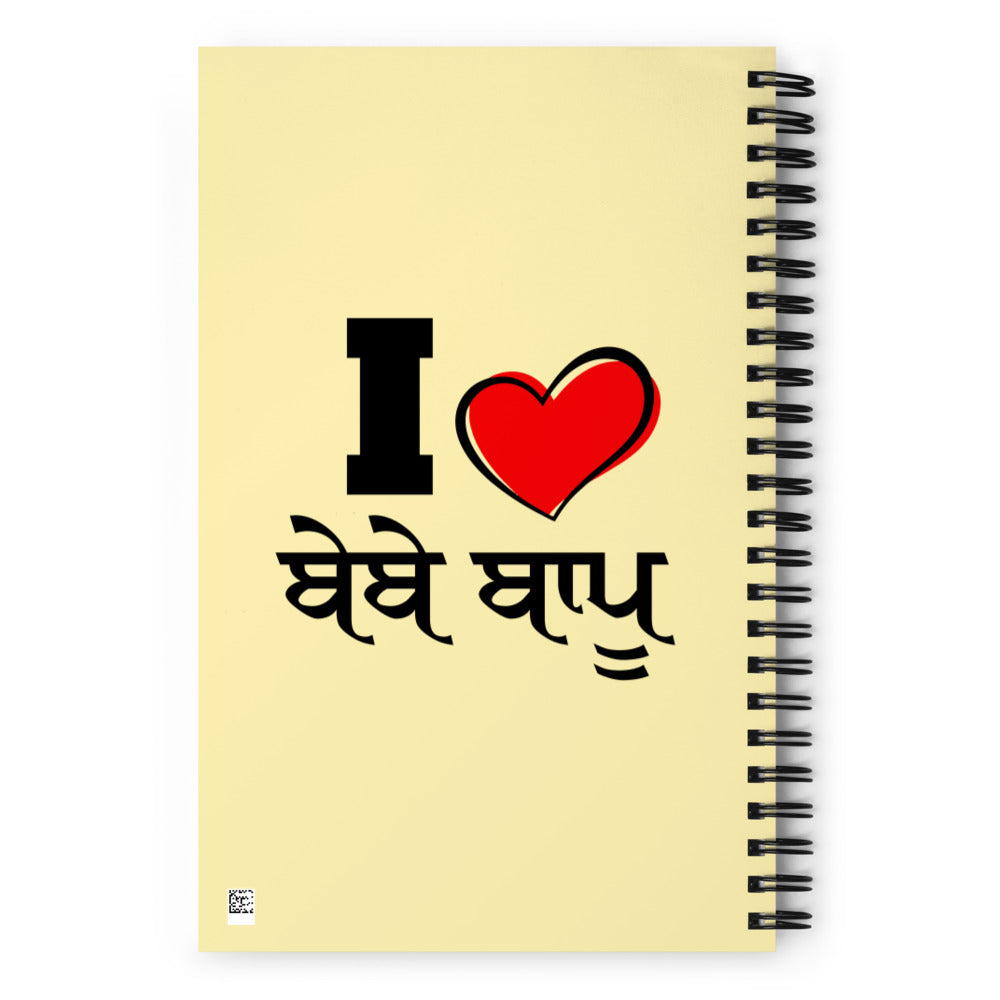 I LOVE BEBE BAPPU - Spiral notebook