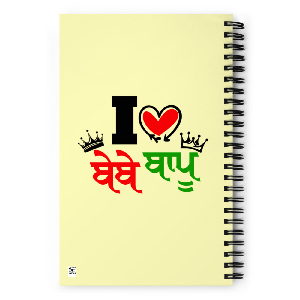 I LOVE BEBE BAPU - Spiral notebook