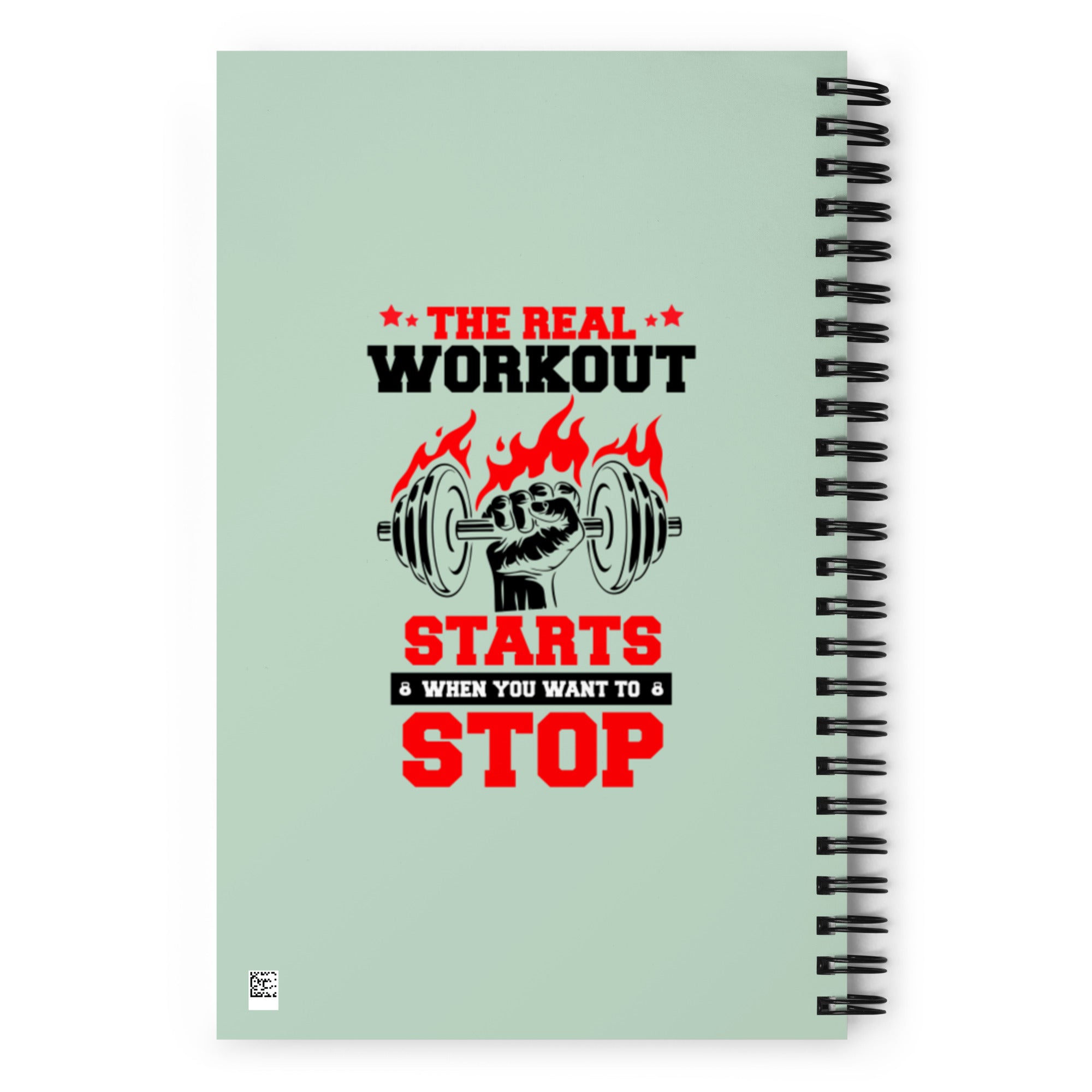 THE REAL WORKOUT STARTS - Spiral notebook