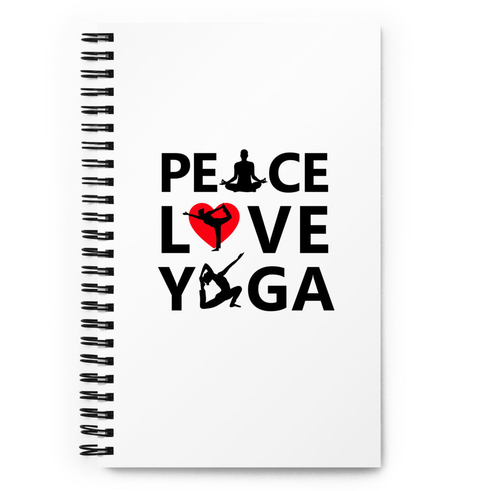 PEACE LOVE YOGA - Spiral notebook