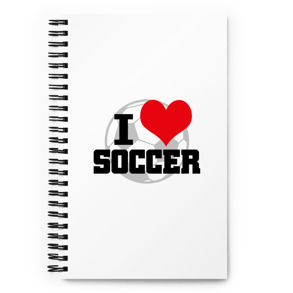 I LOVE SOCCER - Spiral notebook