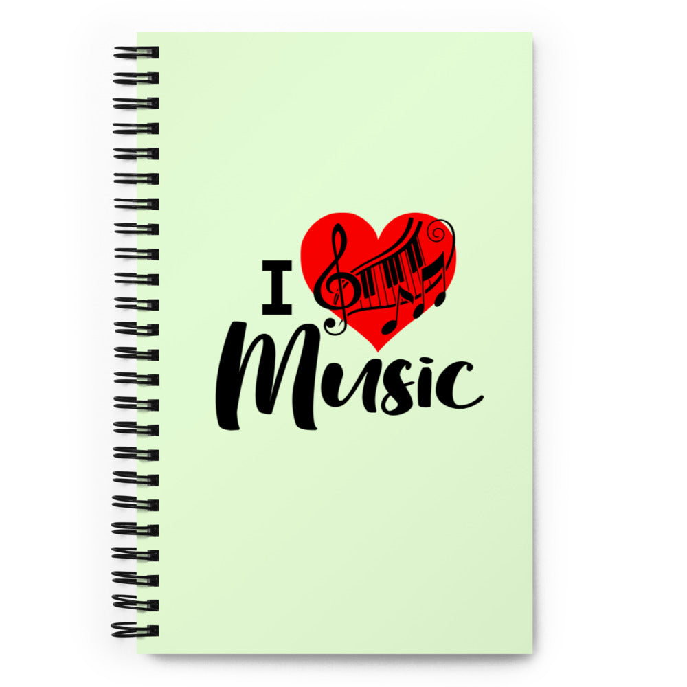 I LOVE MUSIC - Spiral notebook