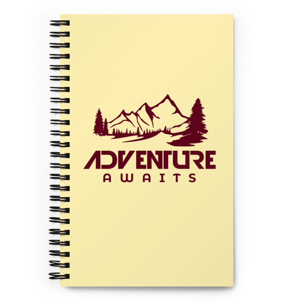 ADVENTURE AWAITS - Spiral notebook