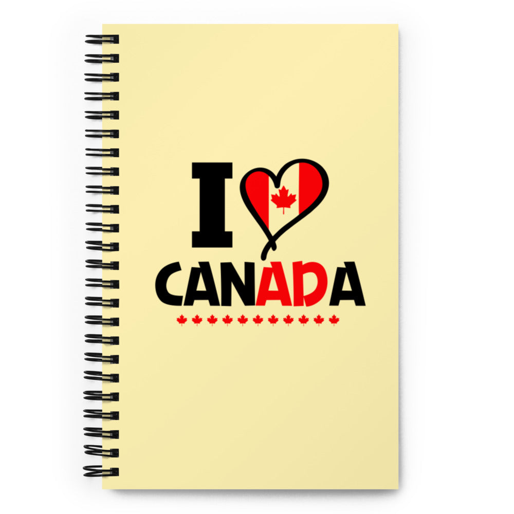 I LOVE CANADA - Spiral notebook