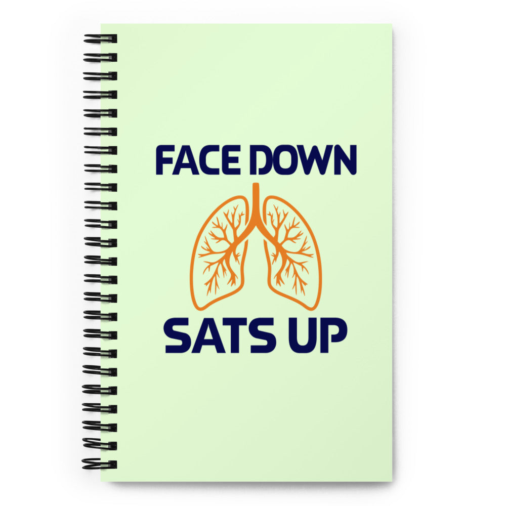 FACE DOWN SATS UP - Spiral notebook