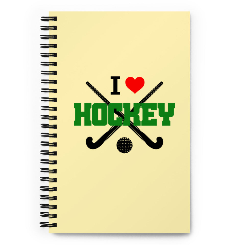 I LOVE HOCKEY - Spiral notebook