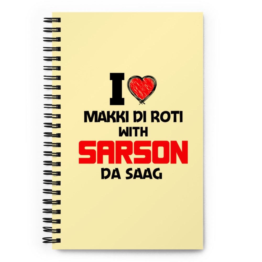 I LOVE MAKKI DI ROTI - Spiral notebook