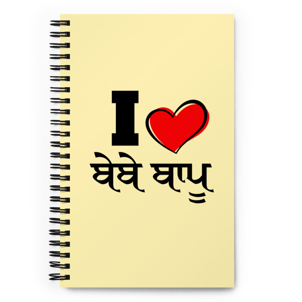 I LOVE BEBE BAPPU - Spiral notebook