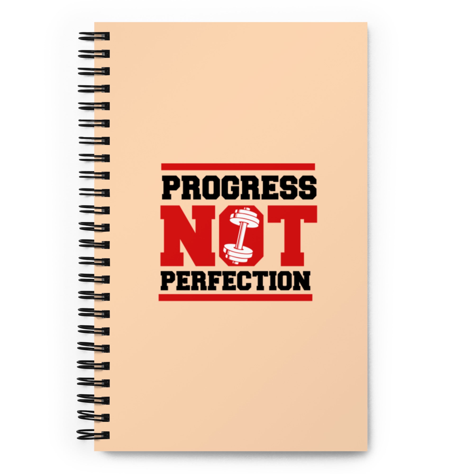 PROGRESS NOT PERFECTION - Spiral notebook