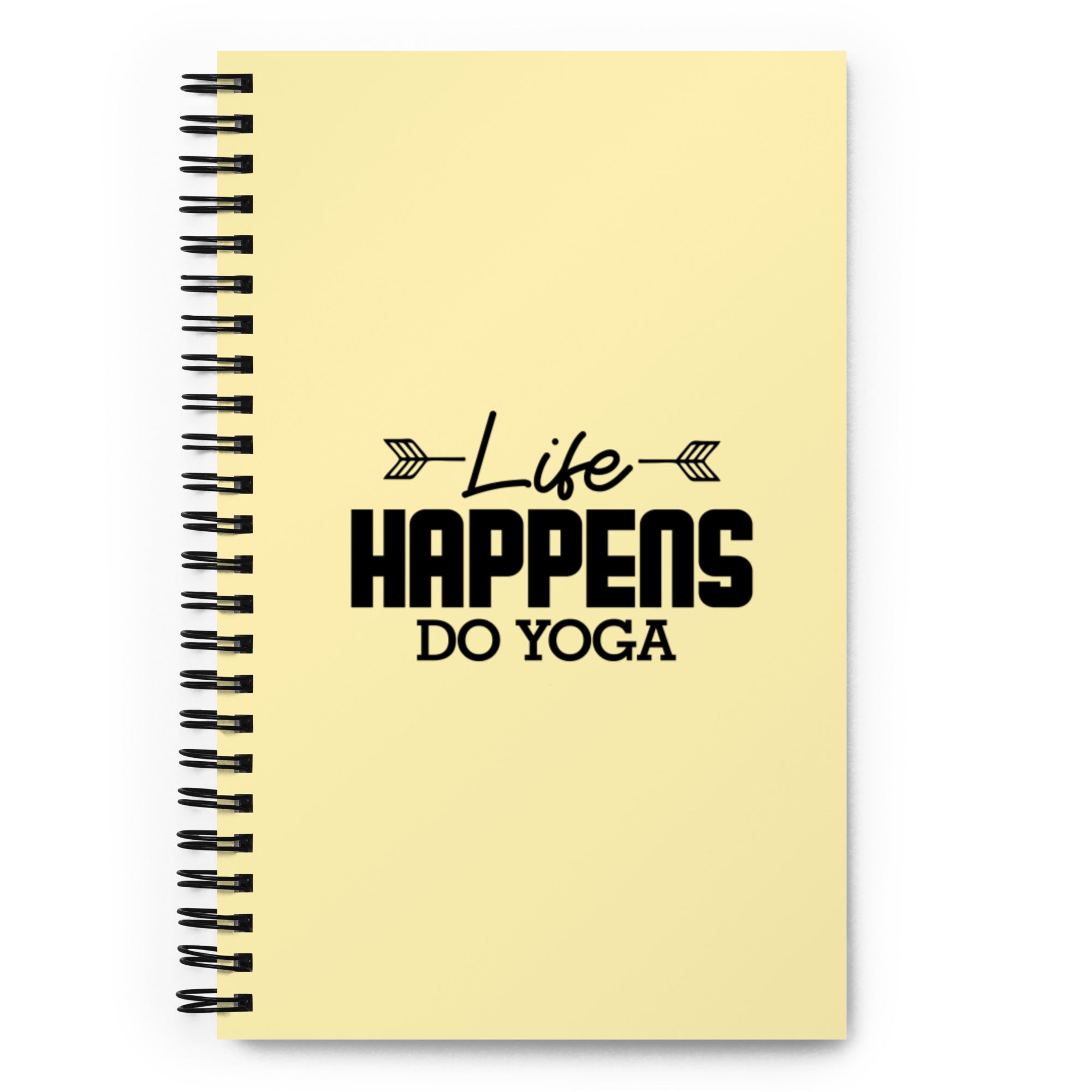 LIFE HAPPENS DO YOGA - Spiral notebook