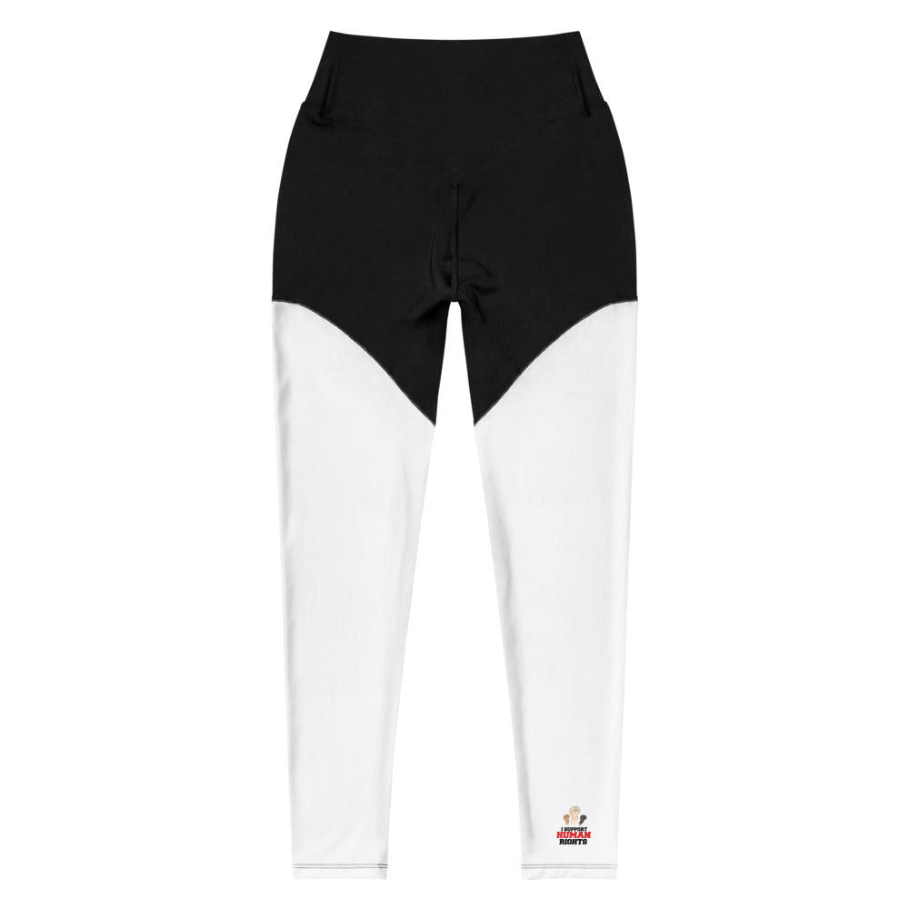 I SUPPORT HUMAN RIGHTS - Sports Leggings