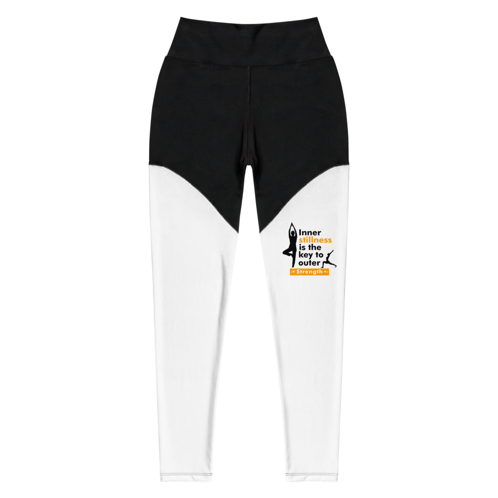 INNER STILLNESS IS THE KEY - Sports Leggings