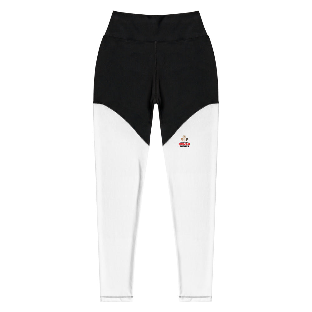 I SUPPORT HUMAN RIGHTS - Sports Leggings