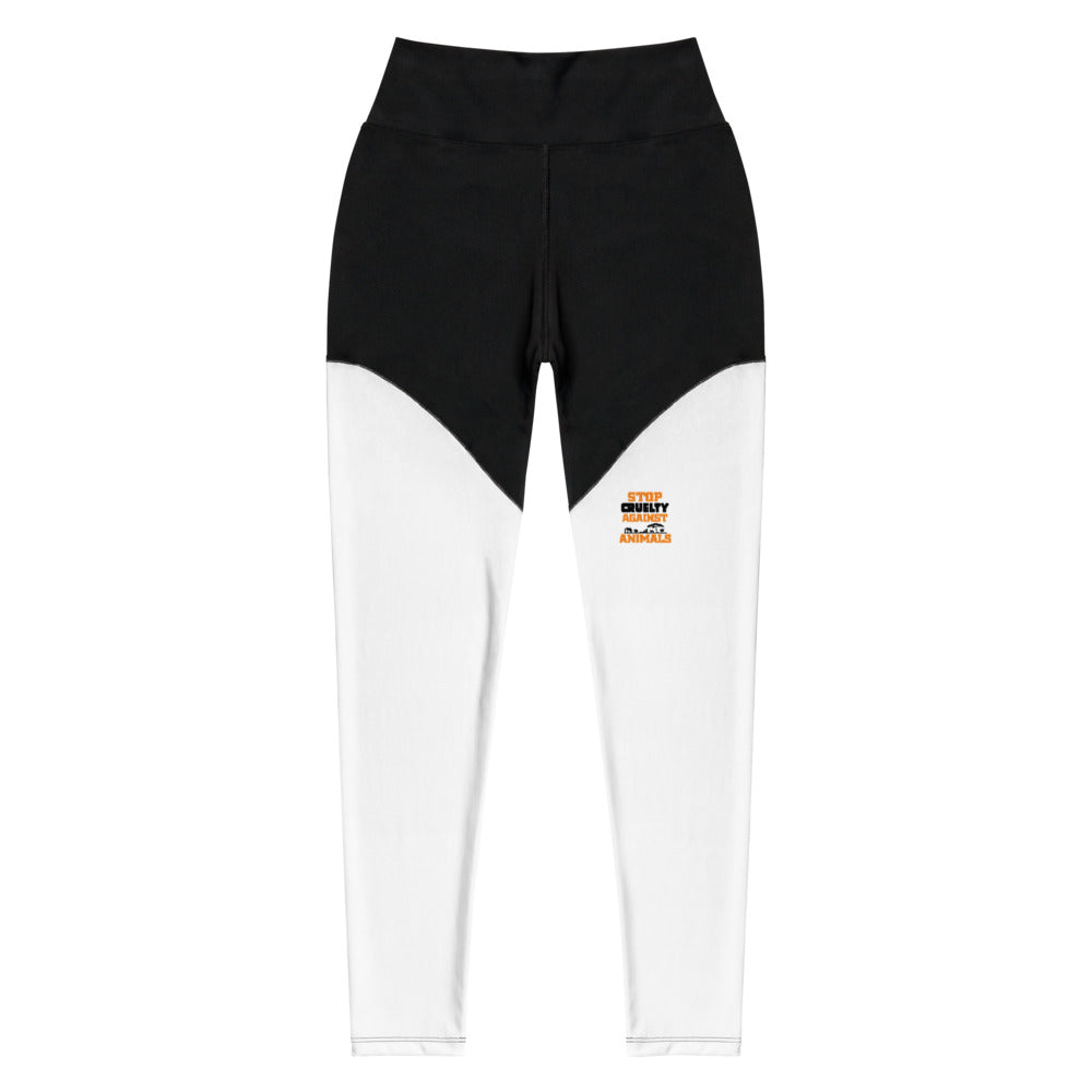 STOP CRUELTY AGAINST ANIMALS - Sports Leggings