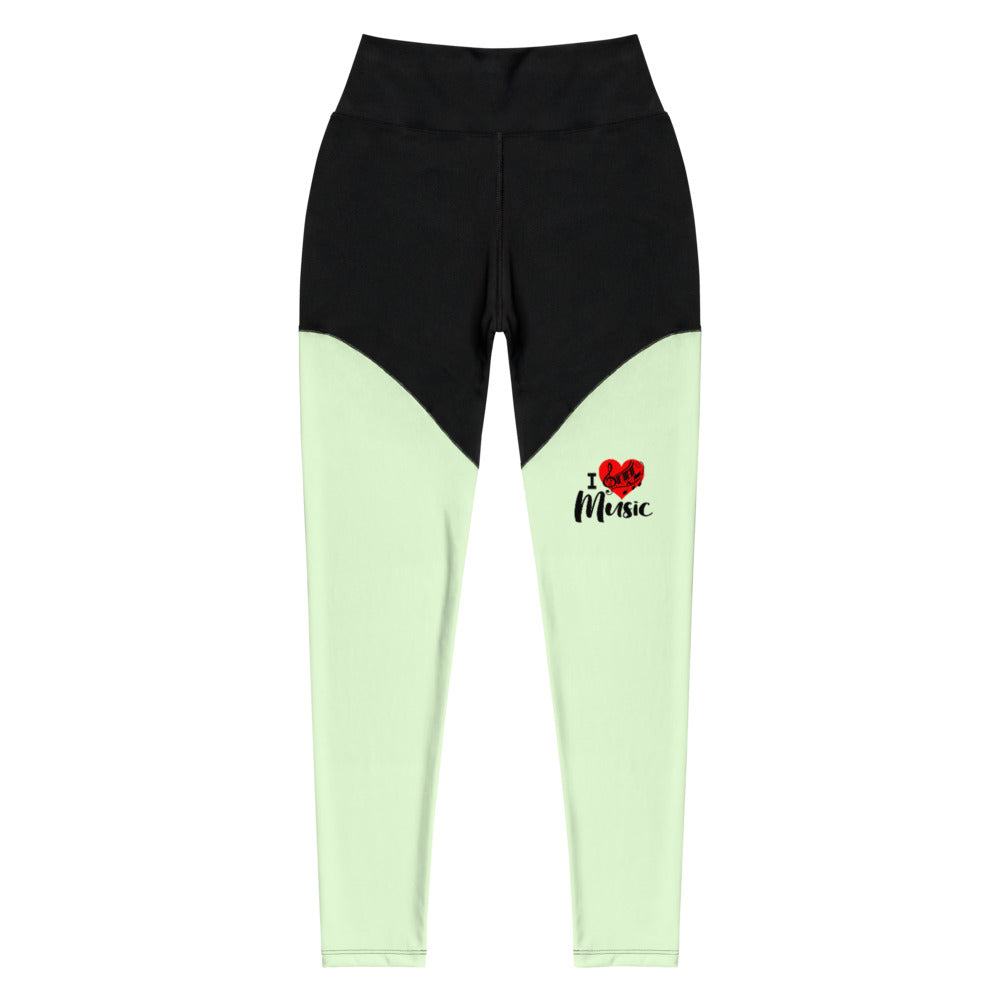 I LOVE MUSIC - Sports Leggings