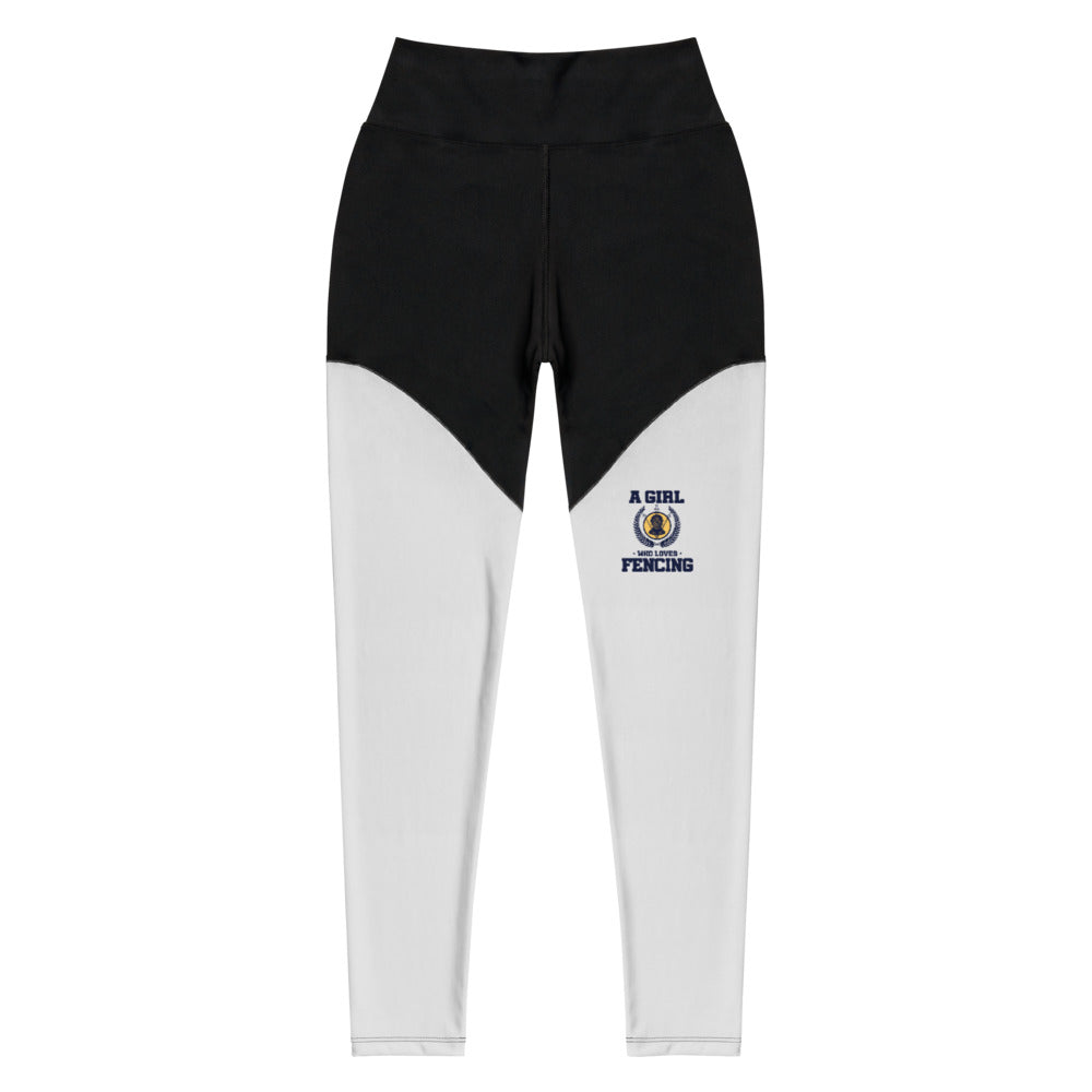 A GIRL WHO LOVES FENCING - Sports Leggings