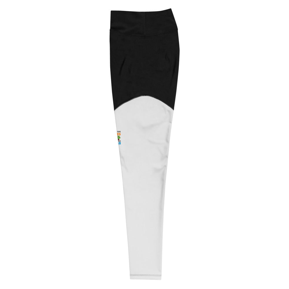 SAVE THE BEES PLANT MORE TREES CLEAN THE SEAS - Sports Leggings