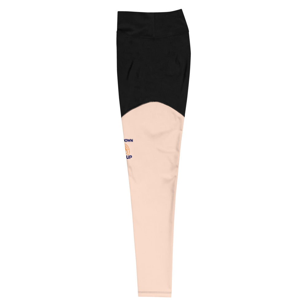 FACE DOWN SATS UP - Sports Leggings