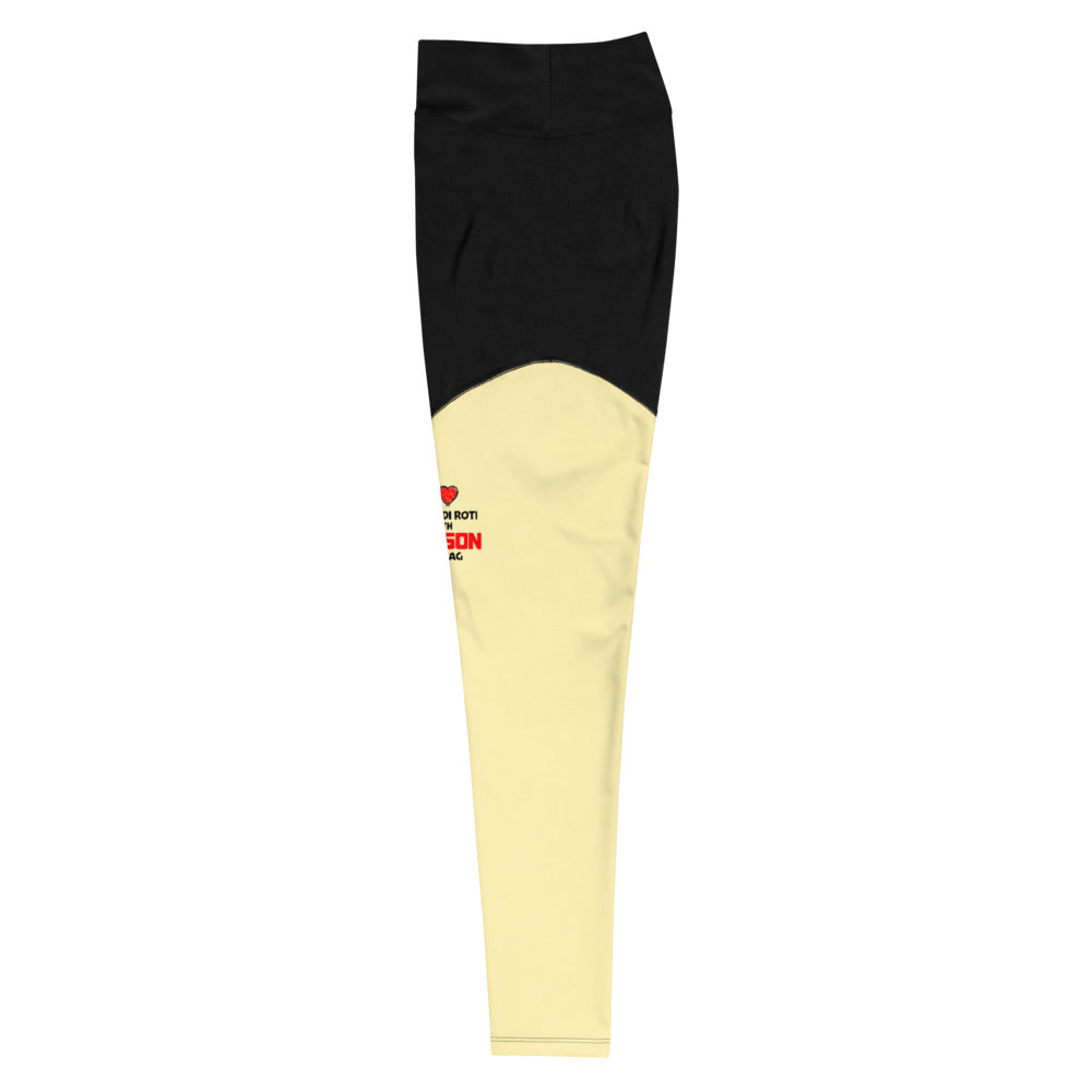 I LOVE MAKKI DI ROTI - Sports Leggings