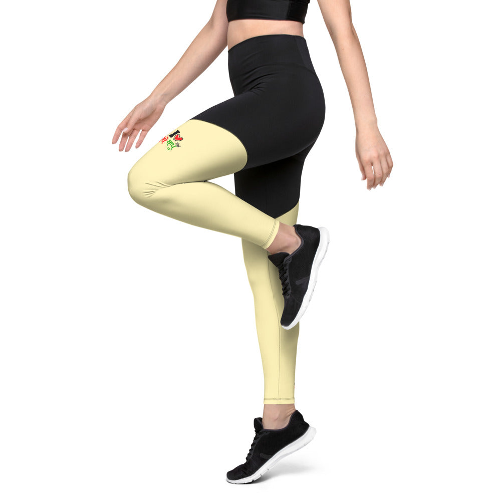 I LOVE BEBE BAPU - Sports Leggings